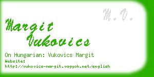 margit vukovics business card